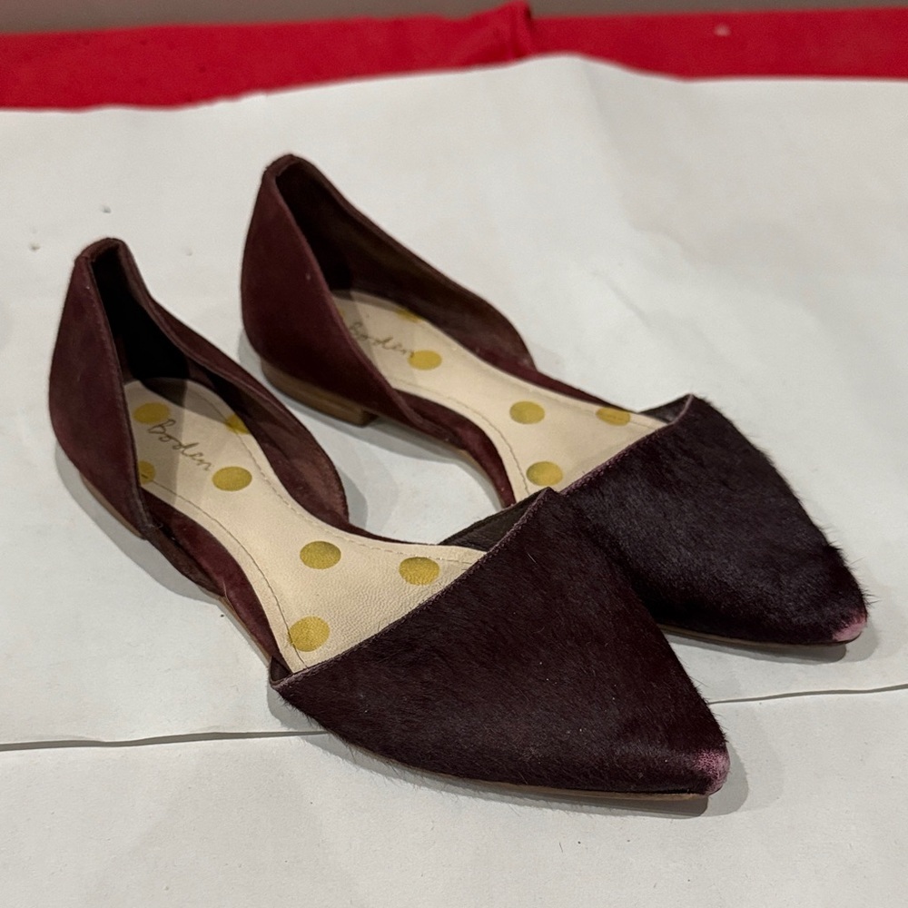 Boden Dark Plum Flats